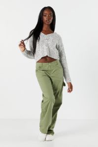 V-Neck Cable Knit Sweater sold by Urban Planet