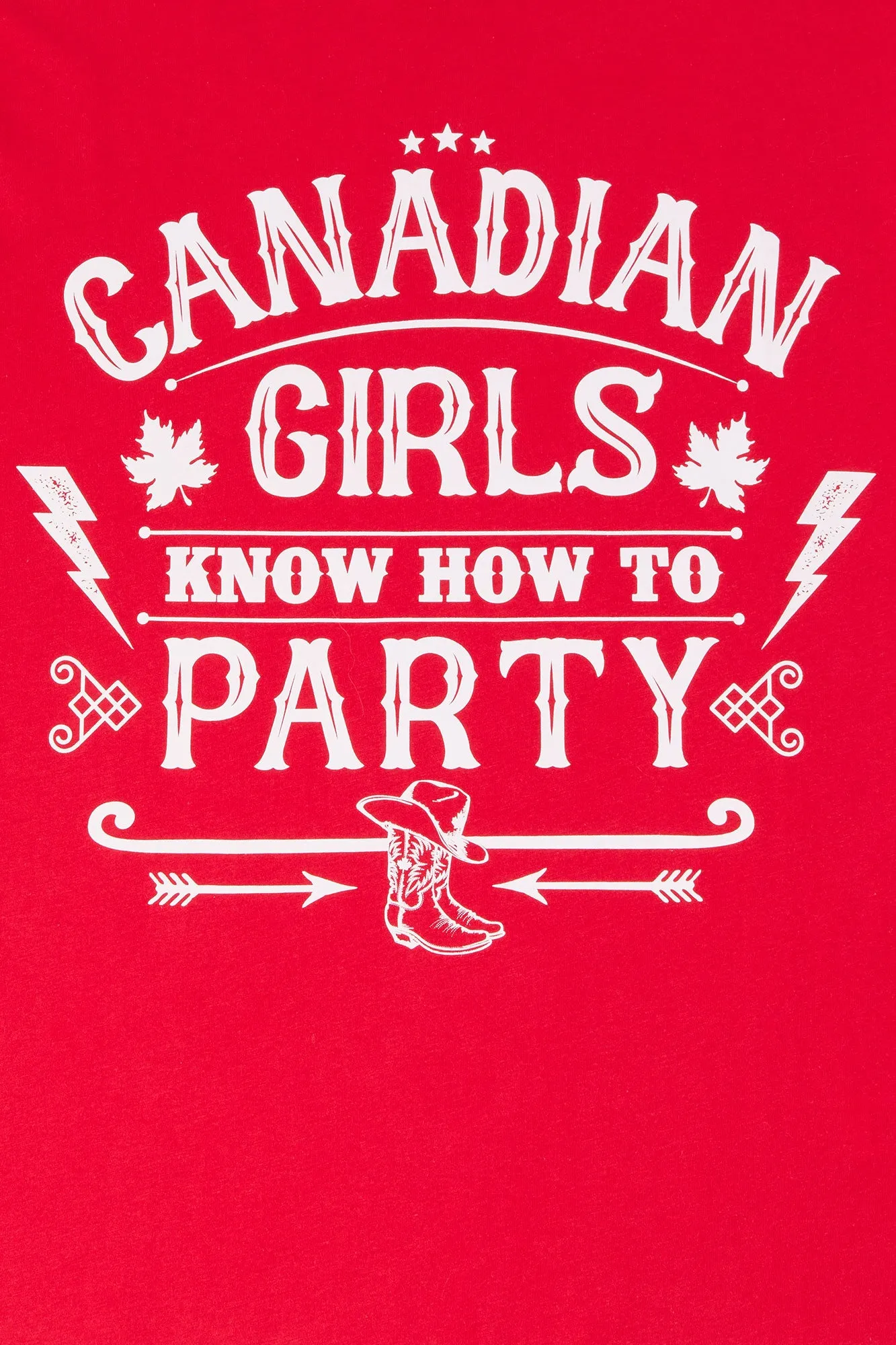 Canadian Girls Party Graphic Boyfriend T-Shirt sold by Urban Planet product image thumbnail 4