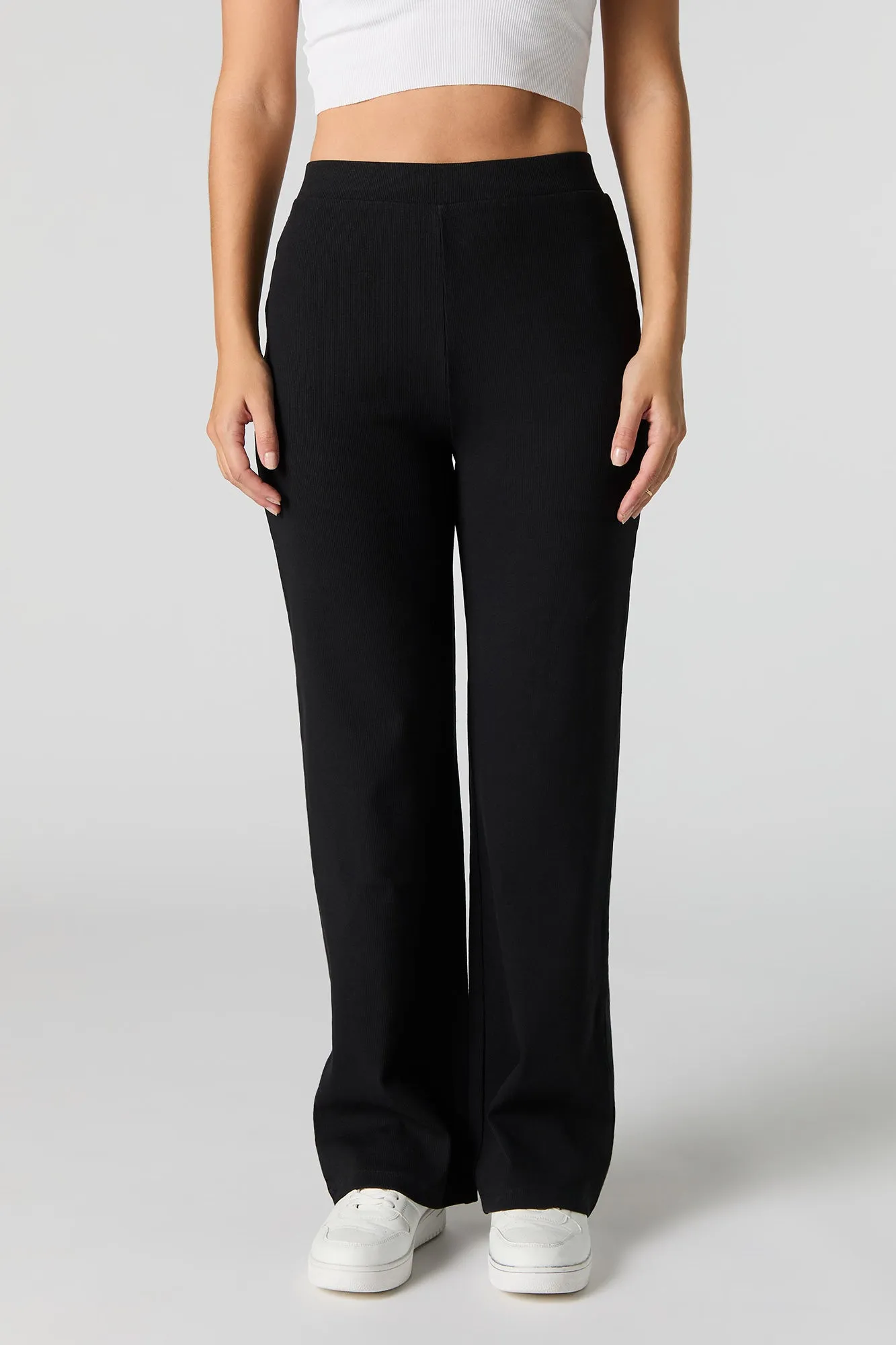 Pantalon côtelé à jambe droite et taille haute sold by Urban Planet product image thumbnail 5