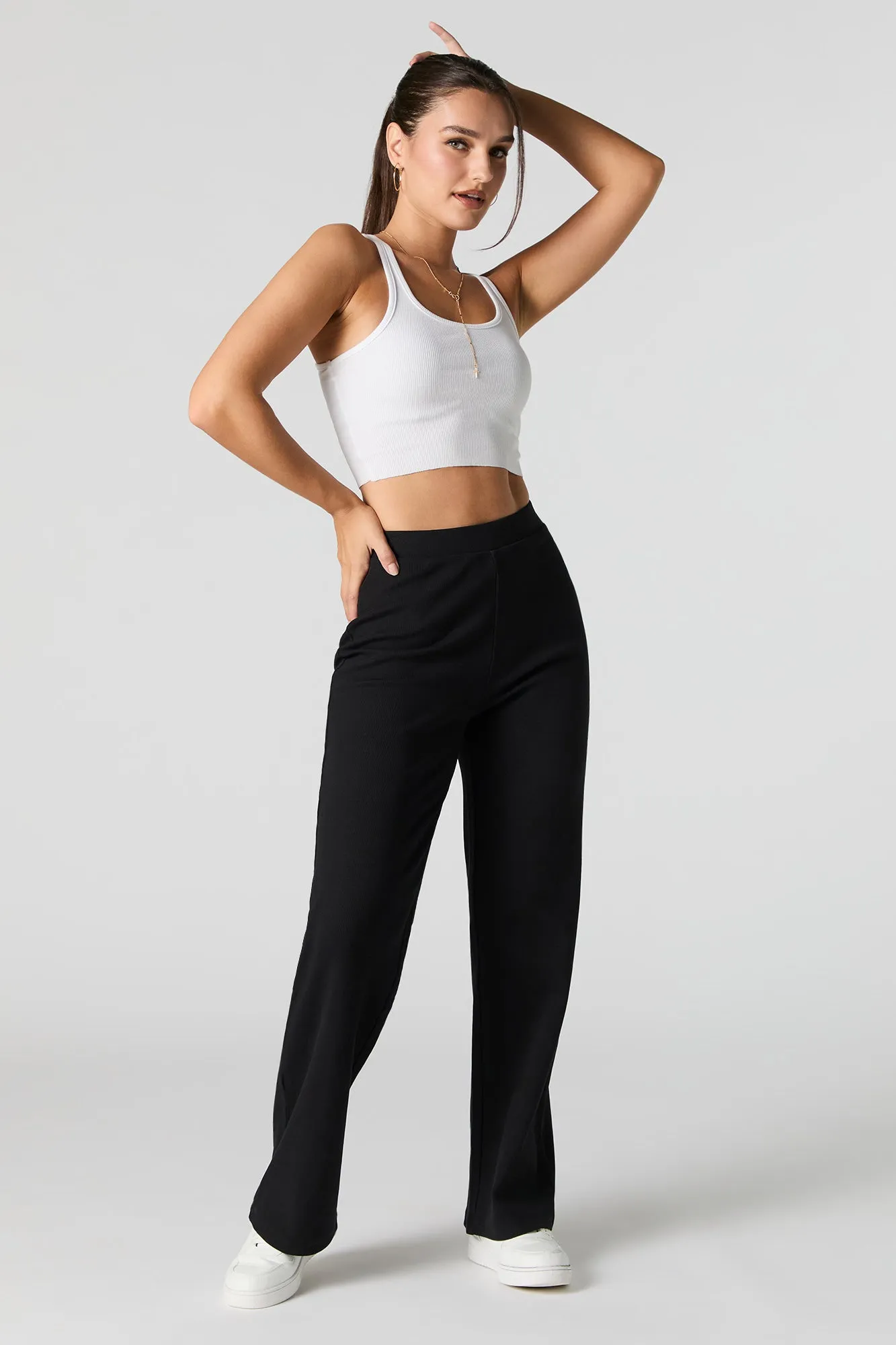 Pantalon côtelé à jambe droite et taille haute sold by Urban Planet product image thumbnail 4