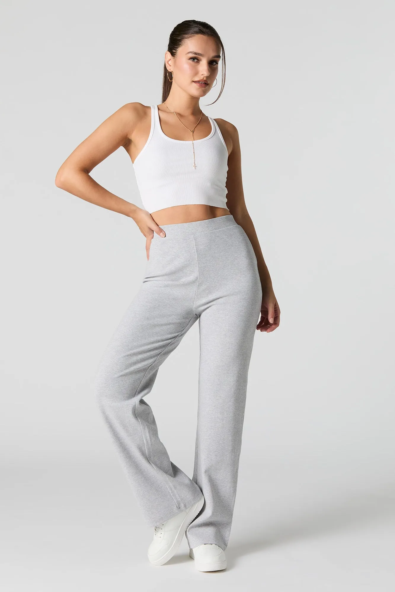 Pantalon côtelé à jambe droite et taille haute sold by Urban Planet