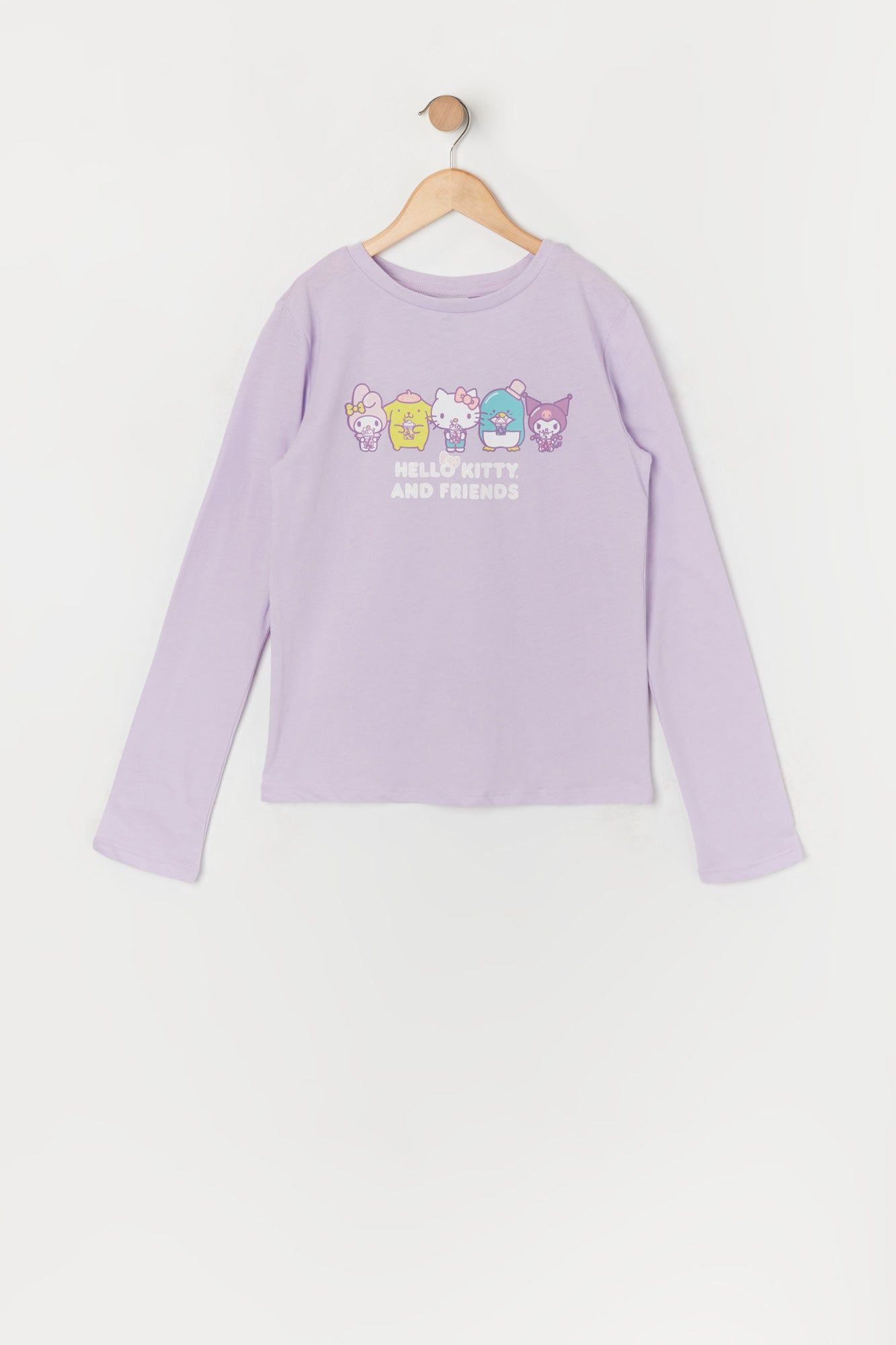 Girls Purple Hello Kitty Graphic Long Sleeve Top sold by Urban Planet