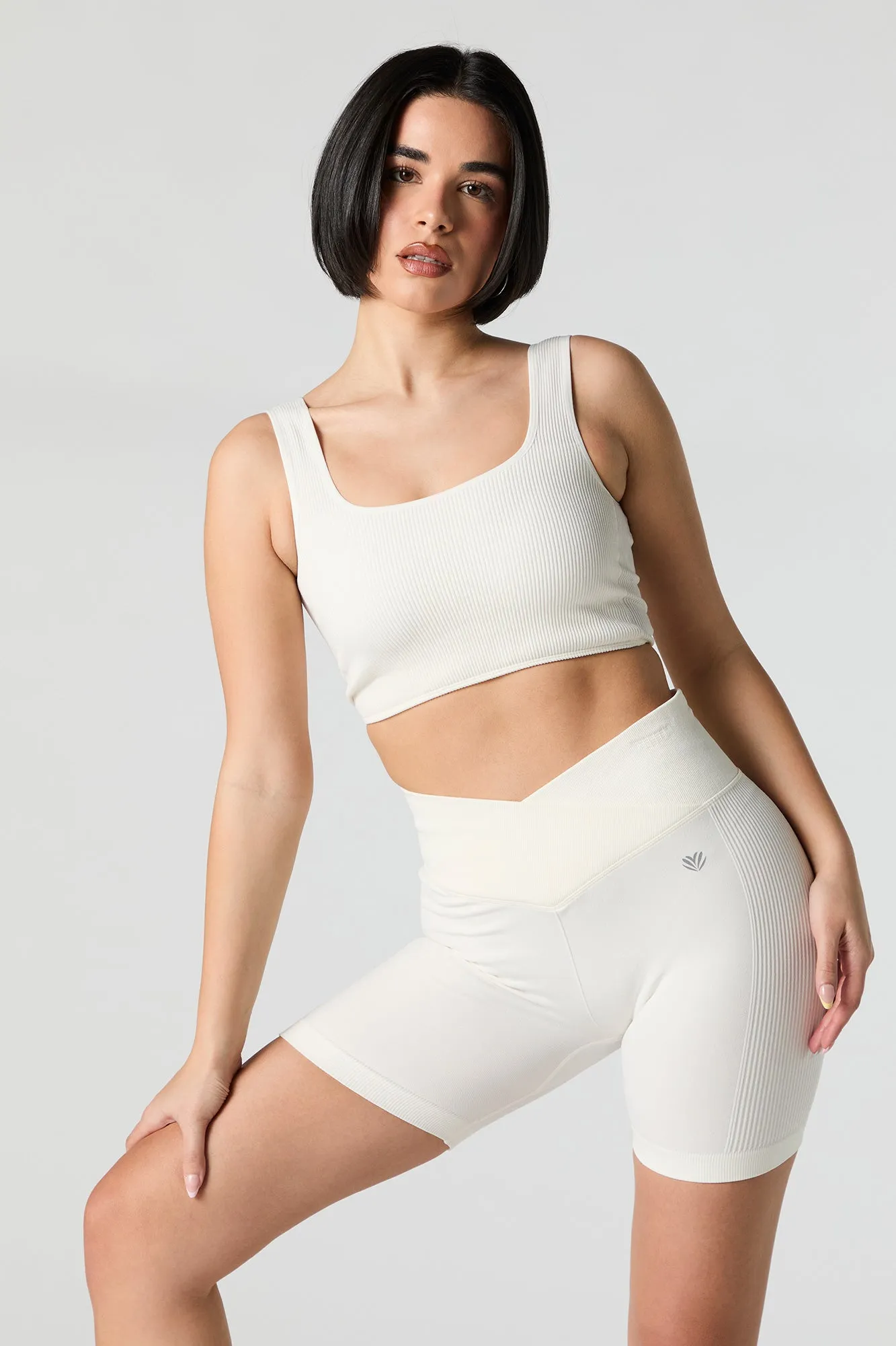 Short de cycliste à surplis côtelé sans couture sold by Urban Planet