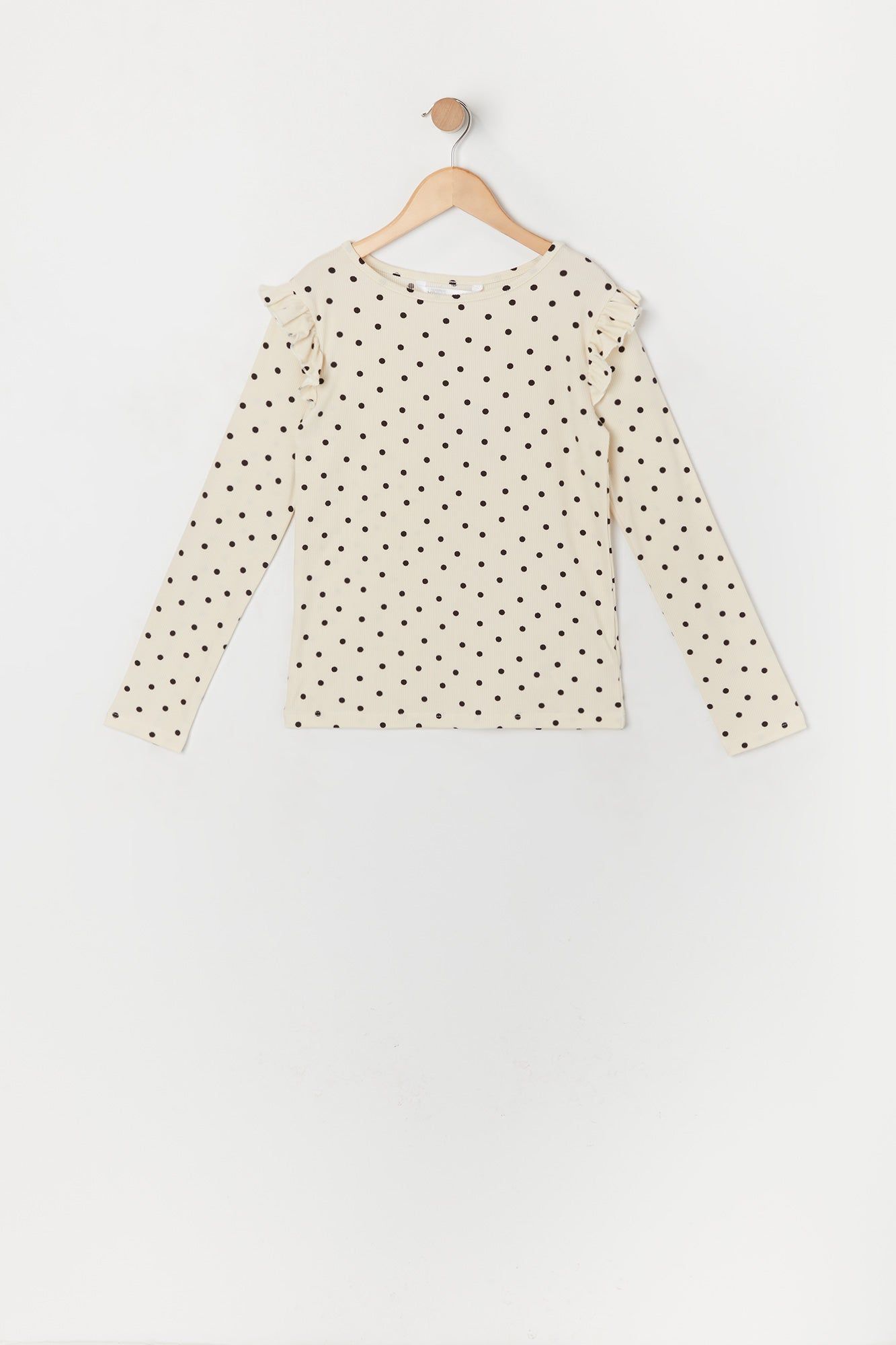 Haut volanté côtelé à manches longues pour fille sold by Urban Planet