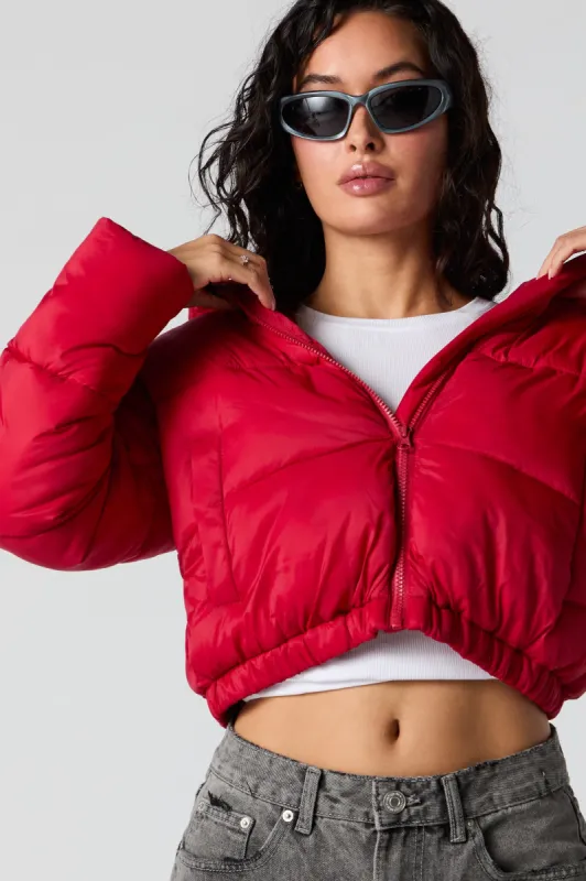 Nylon Hooded Puffer Jacket sold by Urban Planet