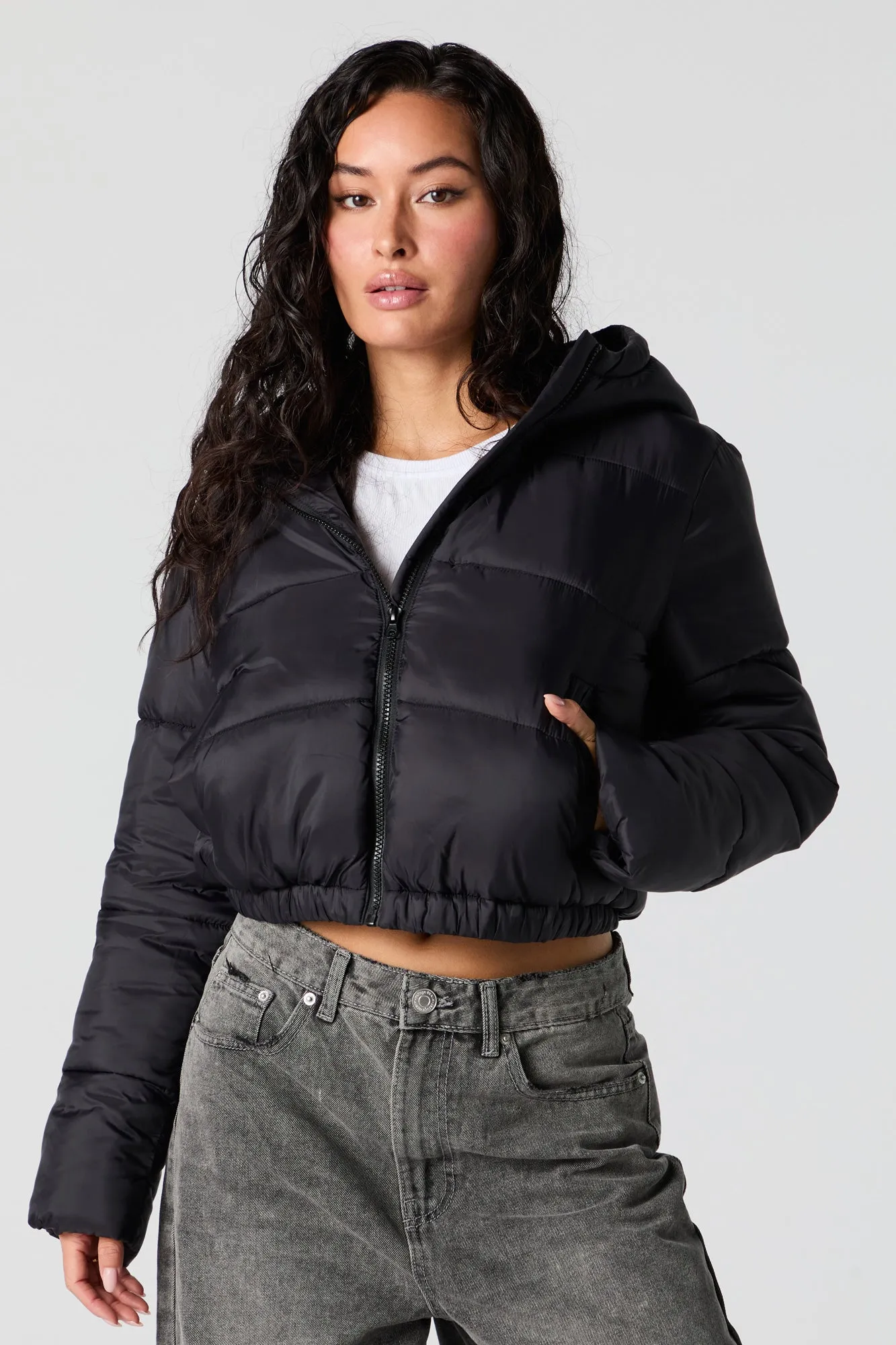 Nylon Hooded Puffer Jacket sold by Urban Planet product image thumbnail 5