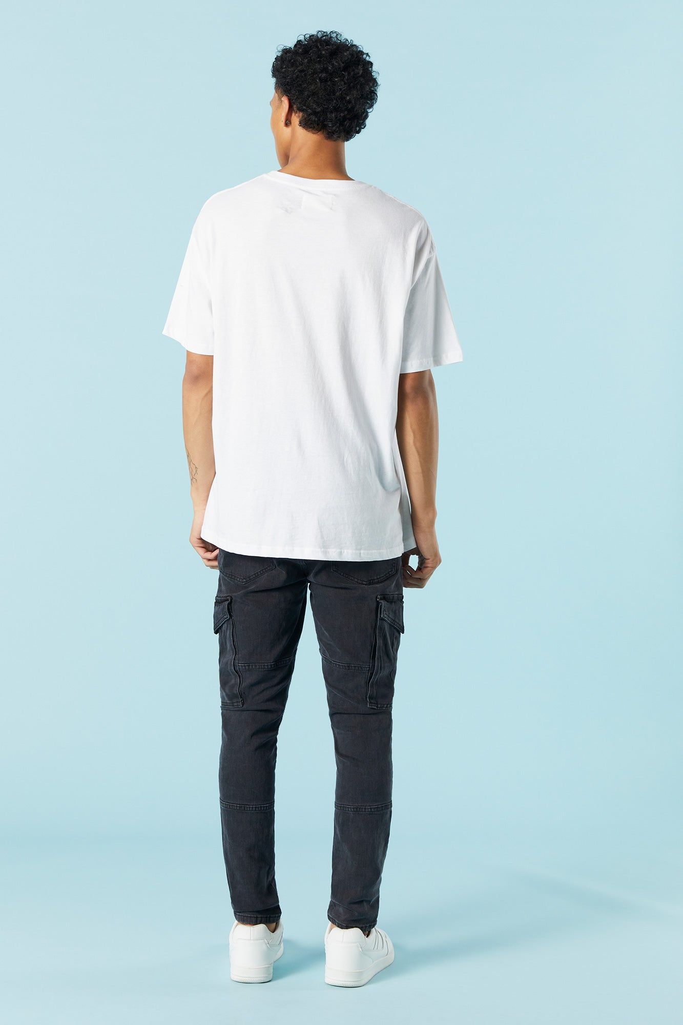 Pantalon de jogging en denim délavé noir sold by Urban Planet product image thumbnail 3