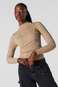 Chandail en tricot côtelé avec col cheminée sold by Urban Planet