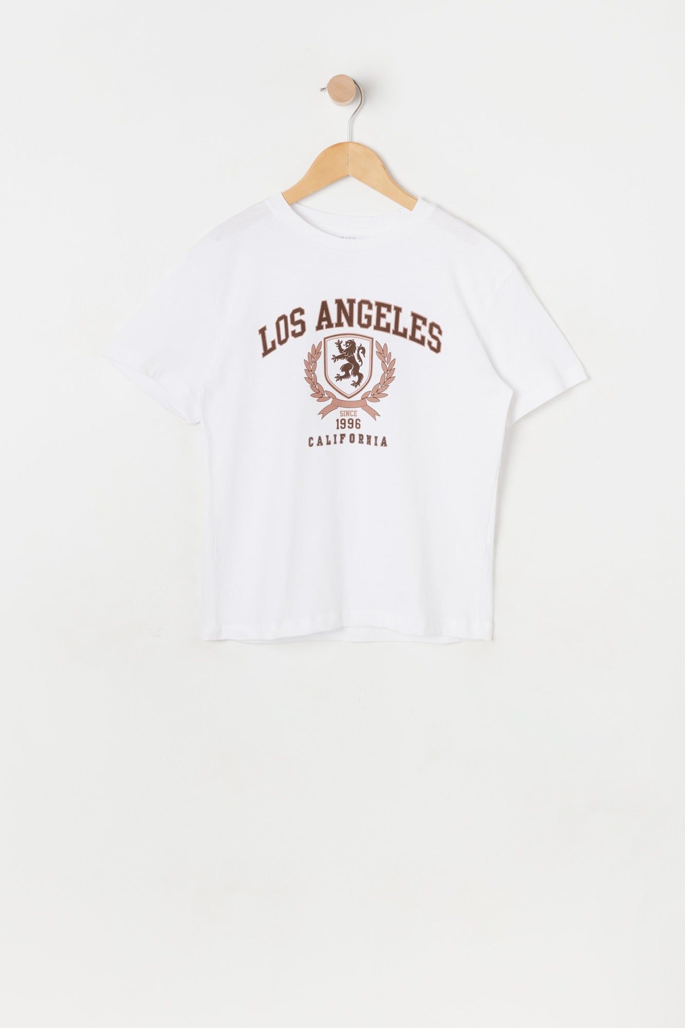Girls White Los Angeles Graphic Boyfriend T-Shirt sold by Urban Planet