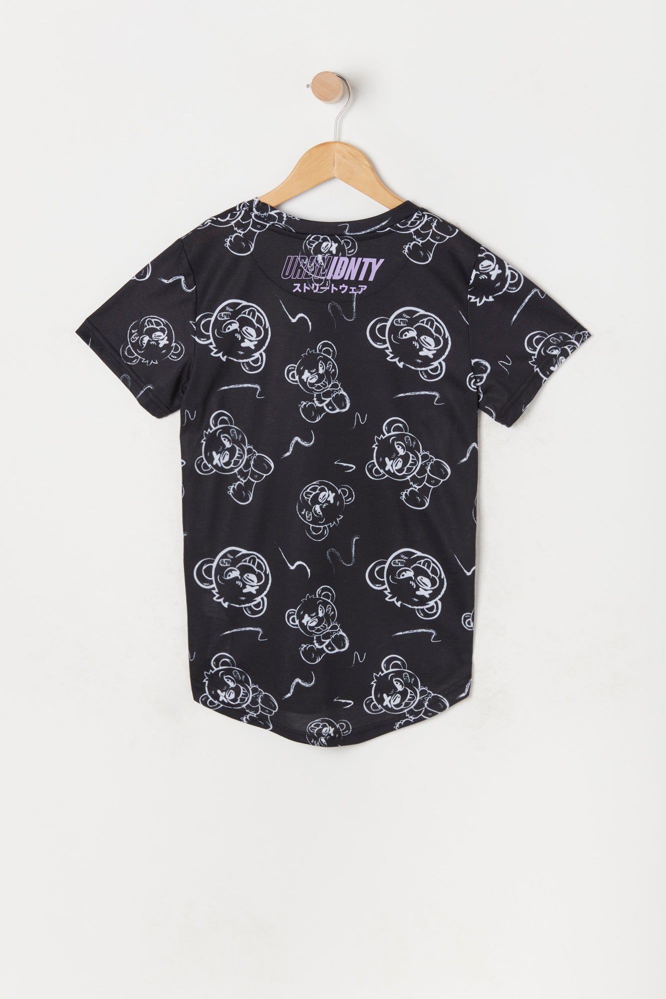 Boys Damaged Teddy Bear Print Longline T-Shirt sold by Urban Planet product image thumbnail 2
