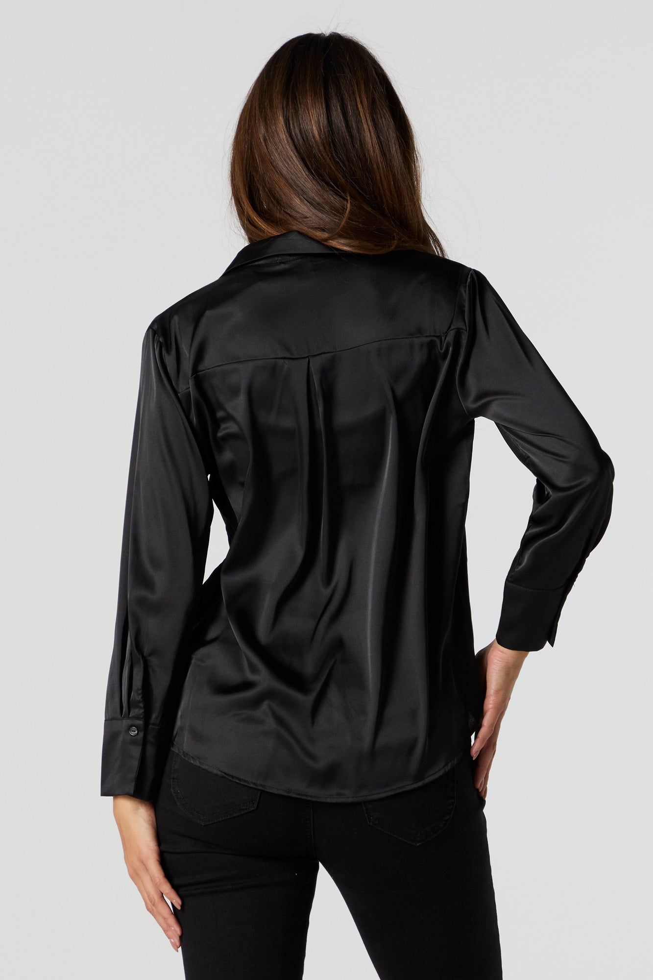 Satin Button-Up Top sold by Urban Planet product image thumbnail 2
