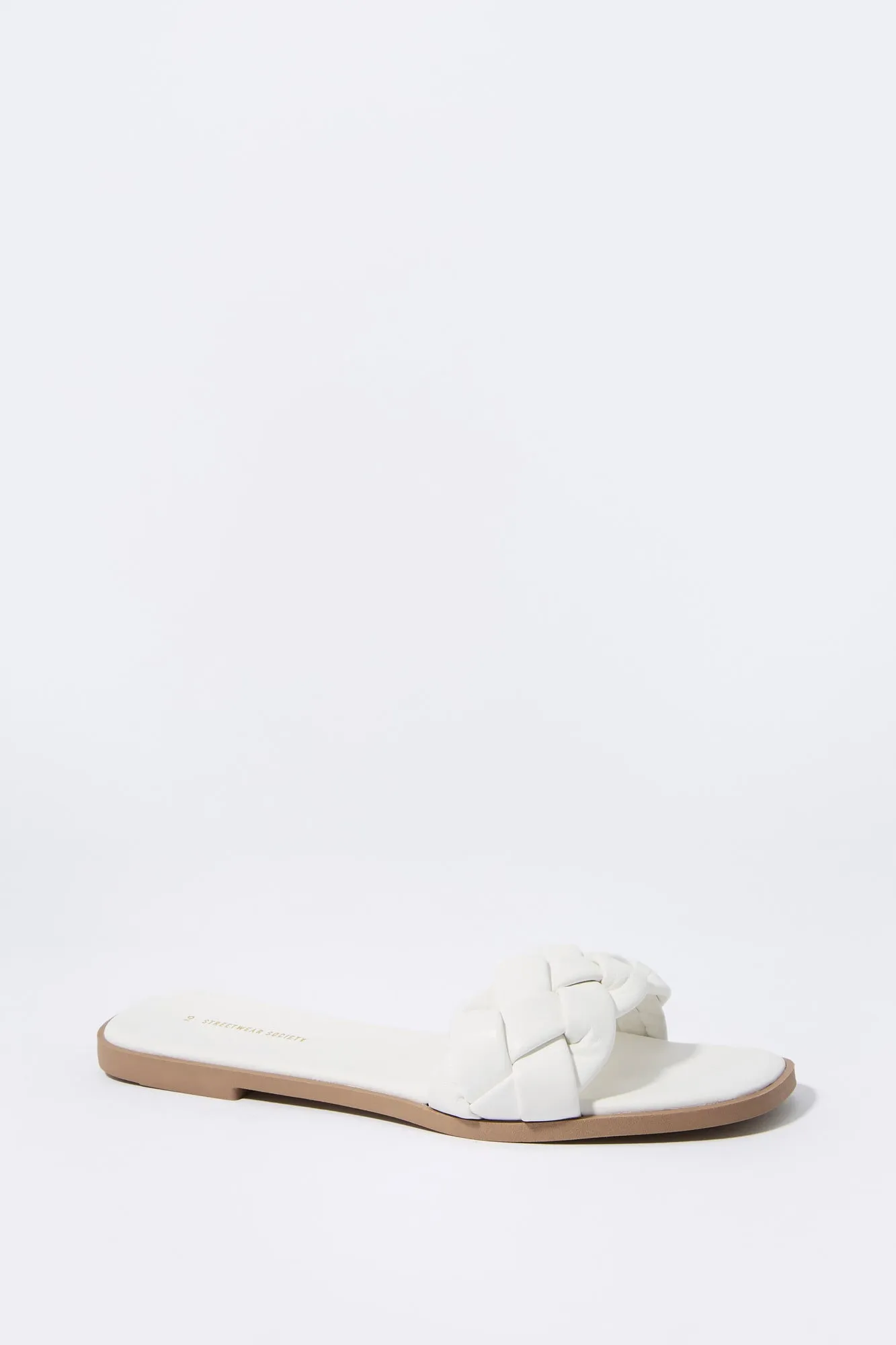 Faux Leather Woven Slide Sandal sold by Urban Planet product image thumbnail 3