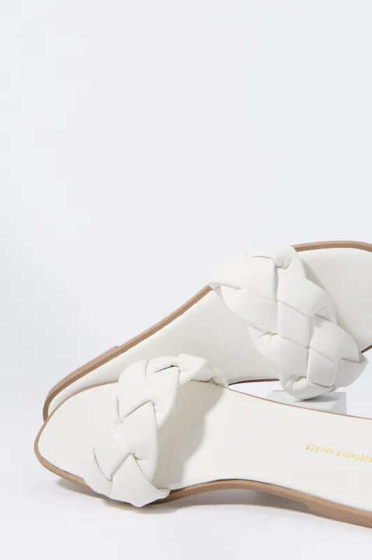 Faux Leather Woven Slide Sandal sold by Urban Planet