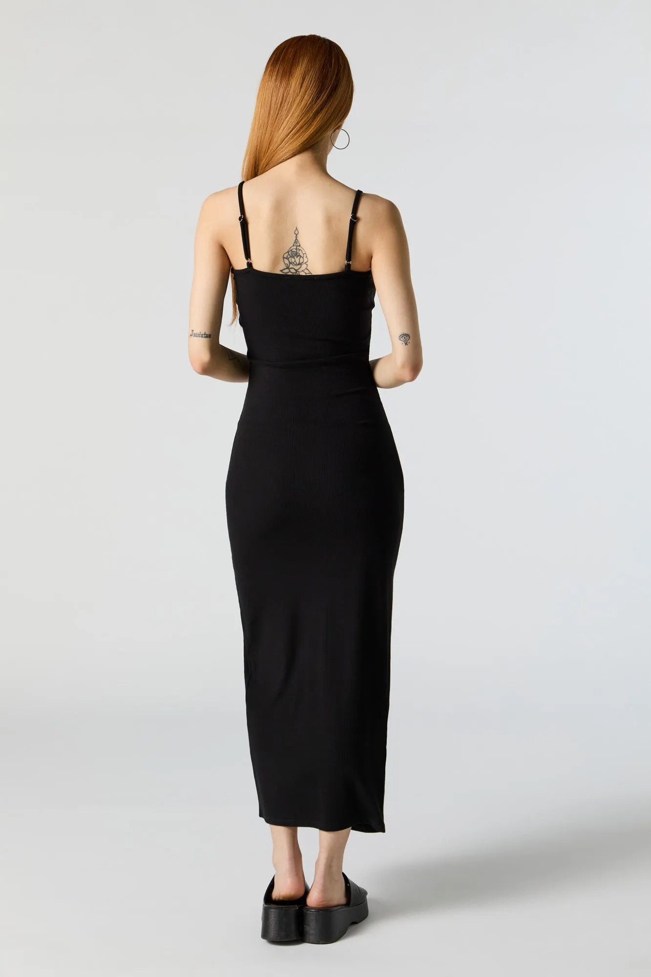 Ribbed Button Front Bodycon Maxi Dress sold by Urban Planet product image thumbnail 5