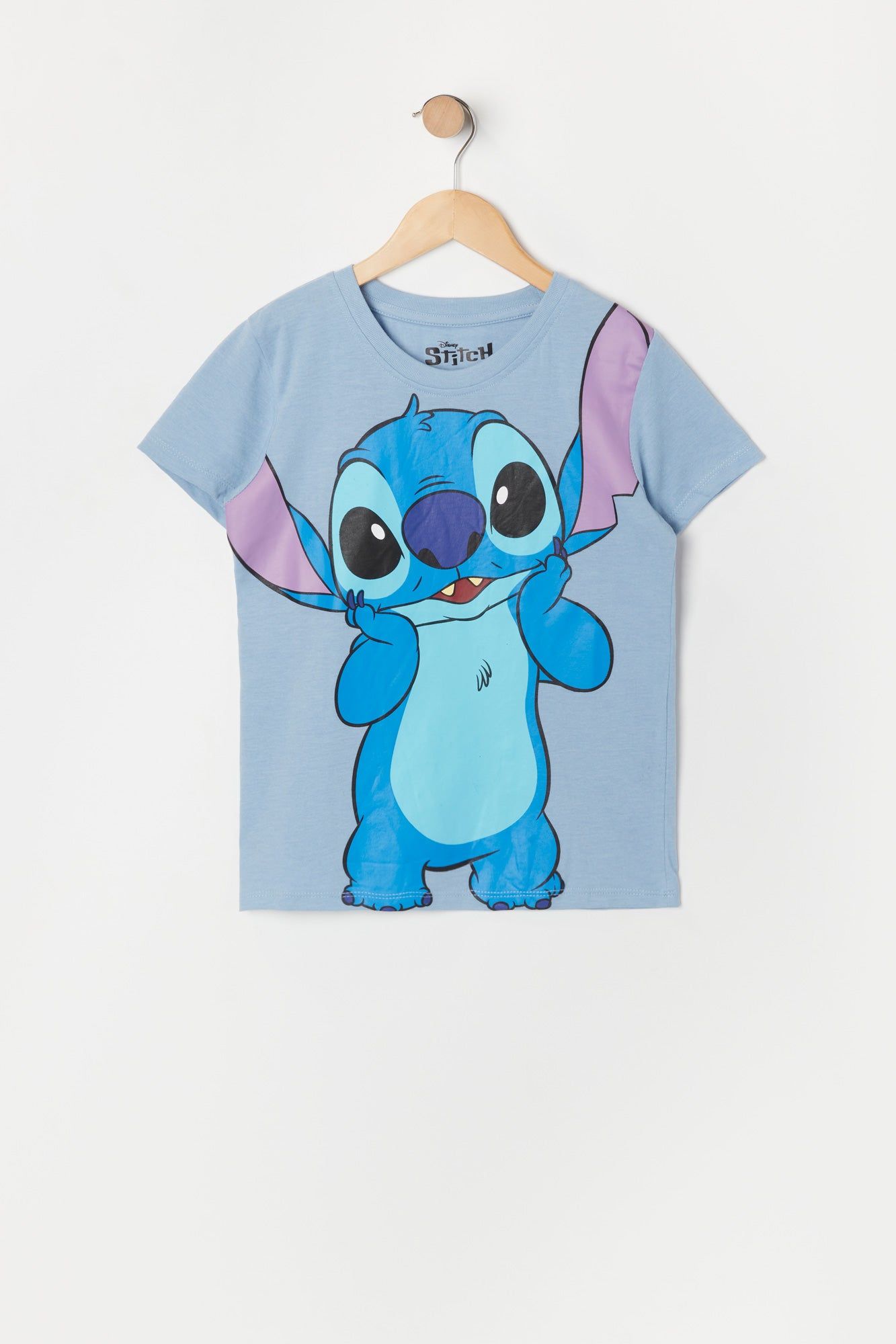 Girls Blue Stitch Graphic T-Shirt sold by Urban Planet