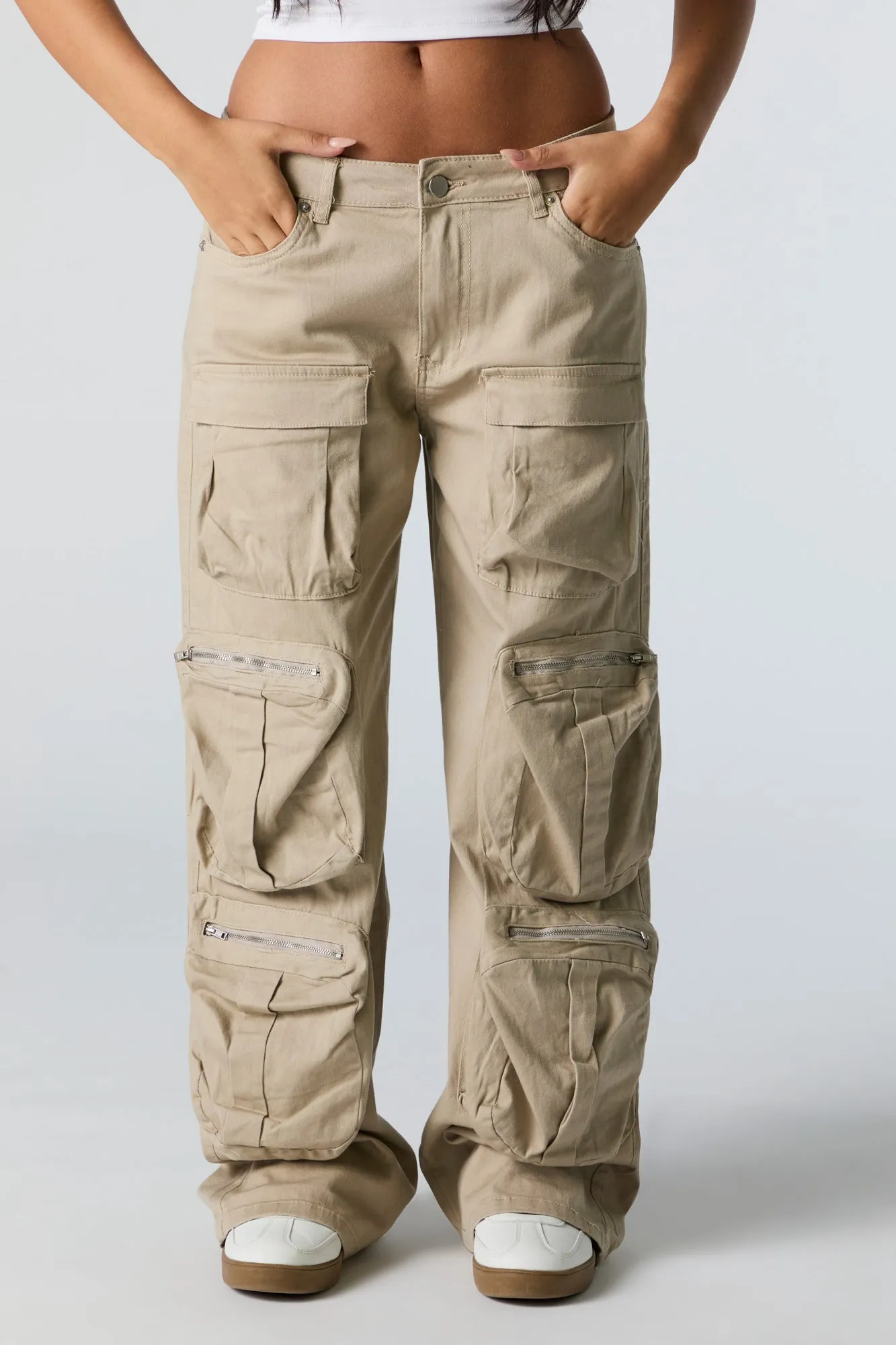 Pantalon cargo à jambe droite avec 6 poches sold by Urban Planet product image thumbnail 3