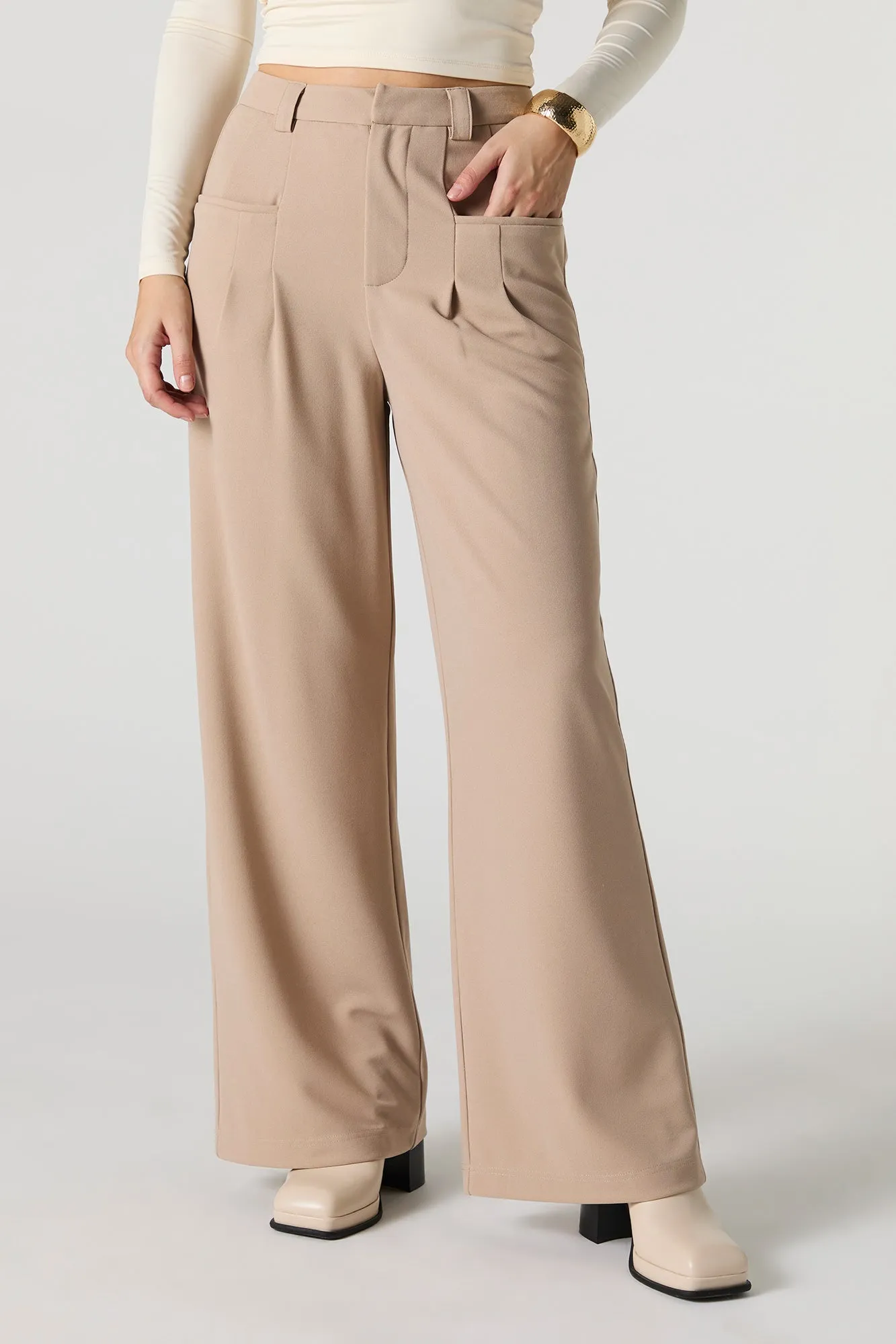 Pantalon habillé plissé à jambe large sold by Urban Planet product image thumbnail 5