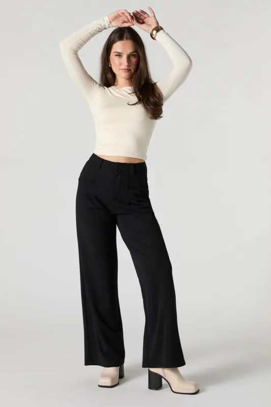 Pantalon habillé plissé à jambe large sold by Urban Planet