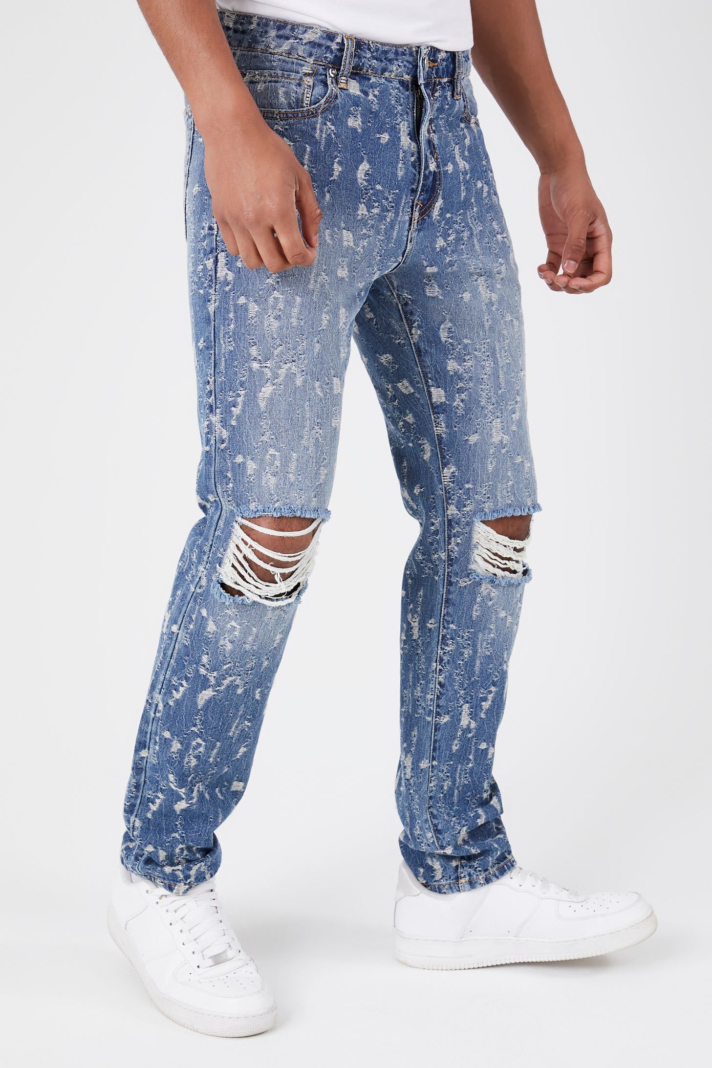 Stone Wash Distressed Slim Jean sold by Urban Planet product image thumbnail 2