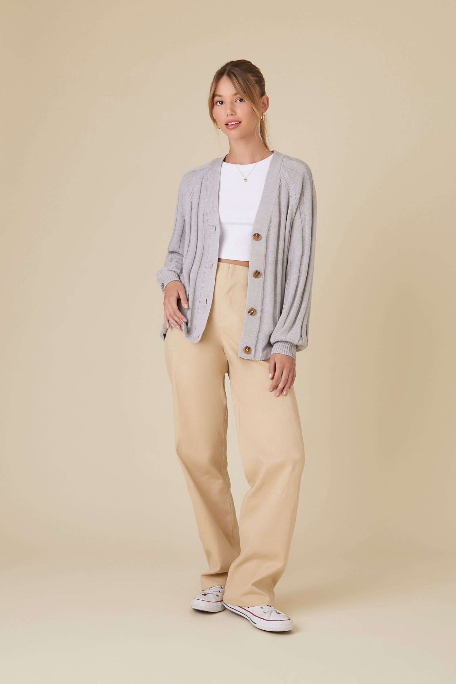 Knit Button-Up Cardigan sold by Urban Planet product image thumbnail 3