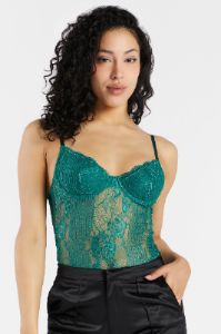 Sweetheart Bustier Lace Bodysuit sold by Urban Planet
