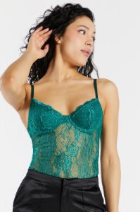 Sweetheart Bustier Lace Bodysuit sold by Urban Planet