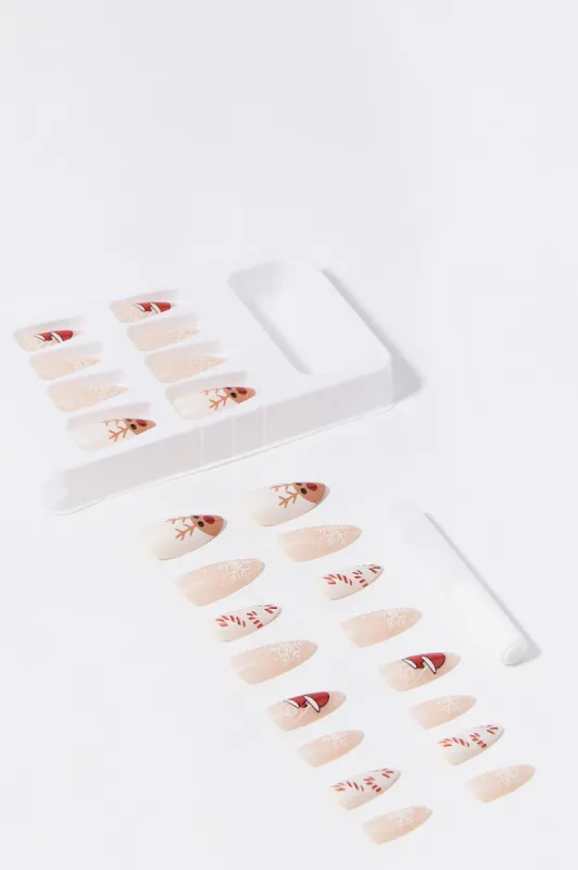 Xmas Santa Press On Nail Set sold by Urban Planet