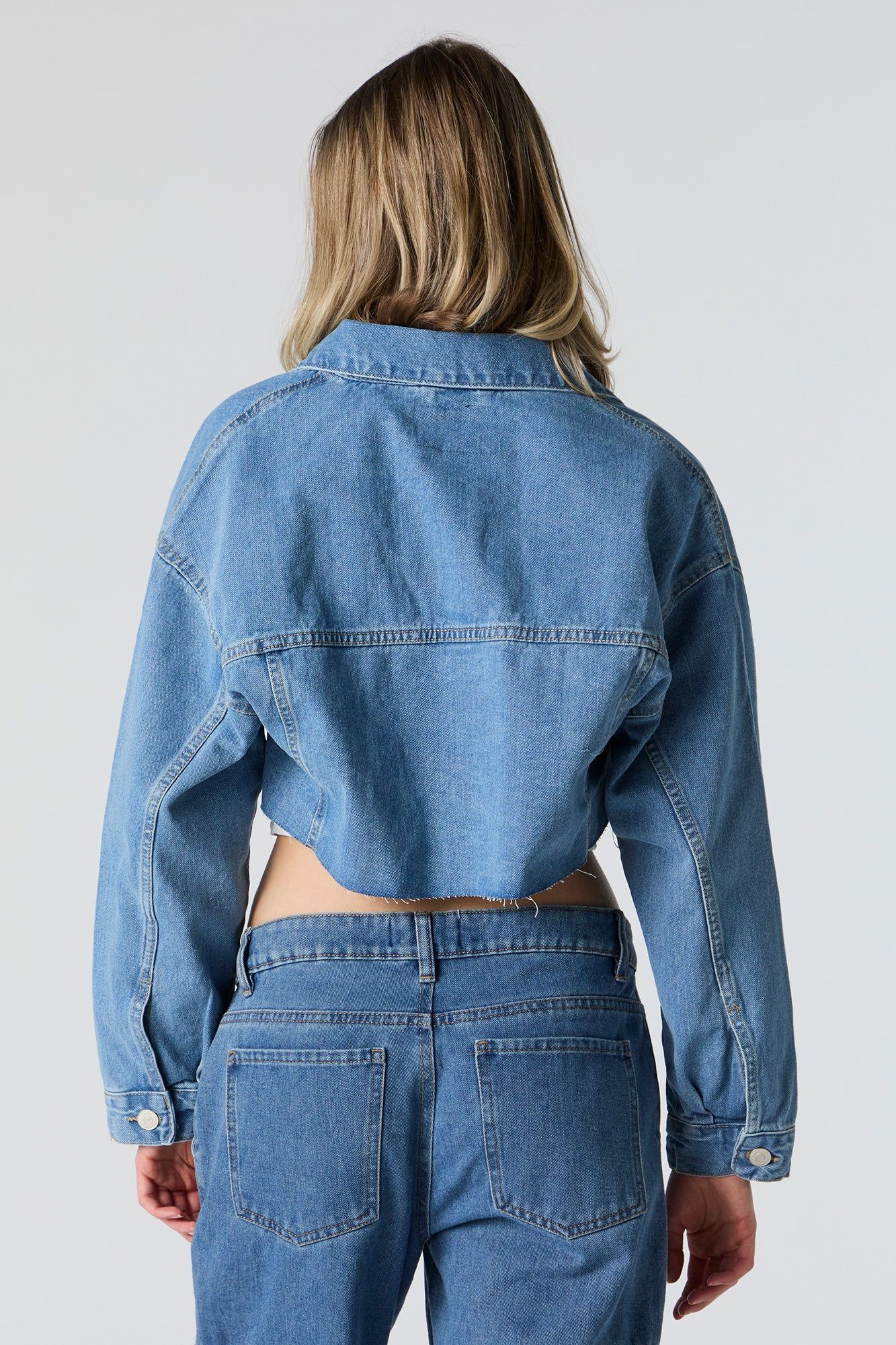 Cropped Denim Jacket sold by Urban Planet product image thumbnail 5