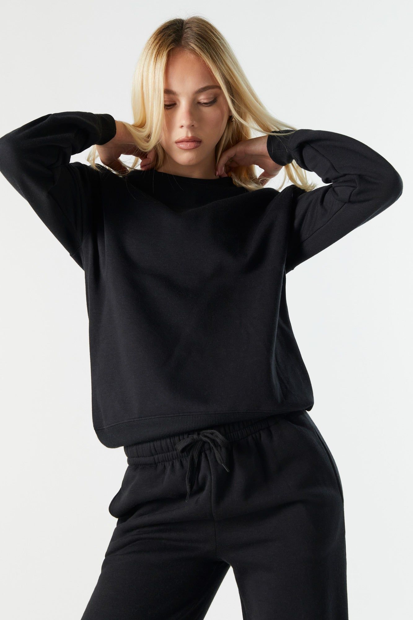 Fleece Crewneck Sweatshirt sold by Urban Planet product image thumbnail 4