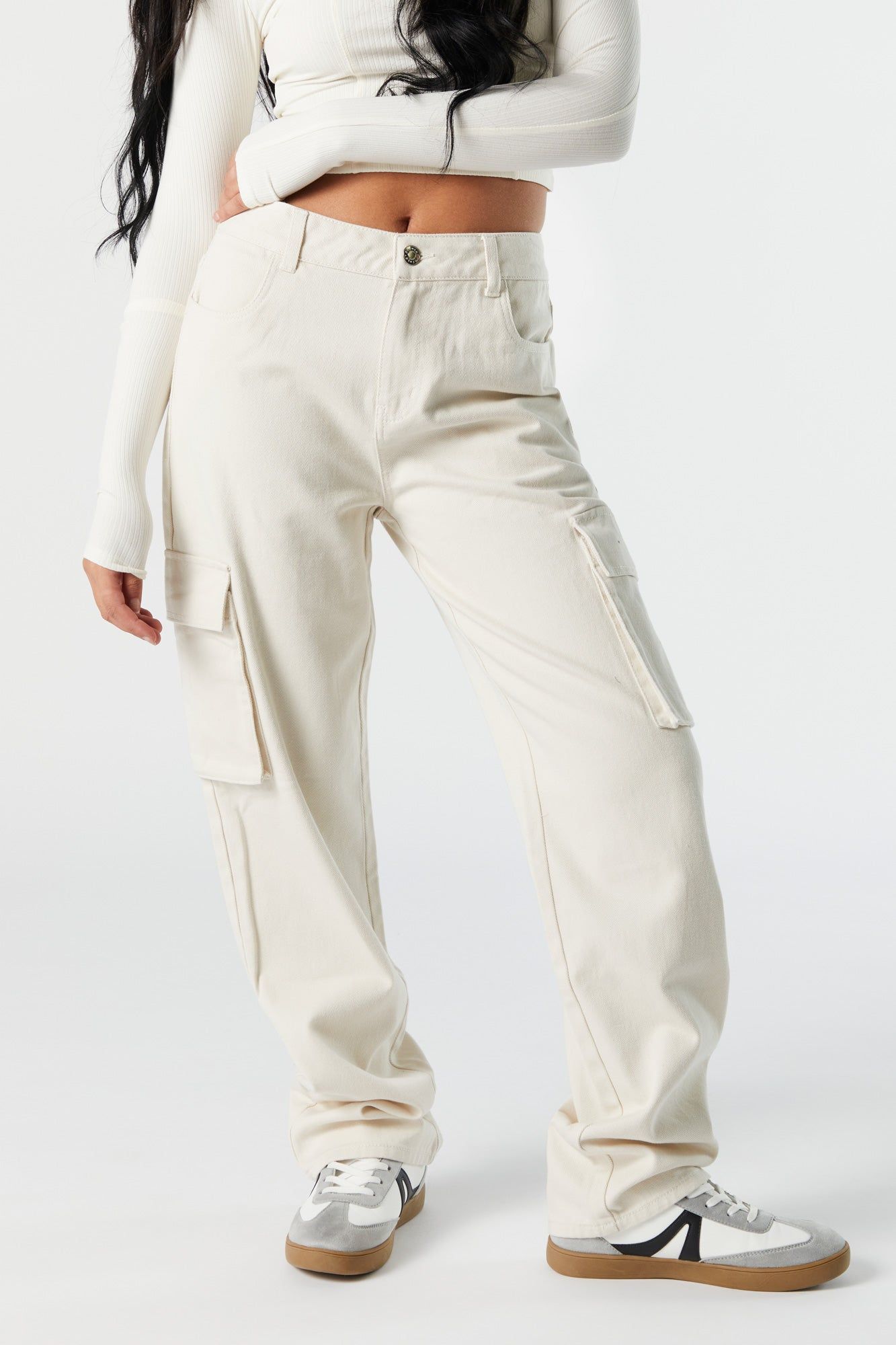 White Everyday Cargo Jean sold by Urban Planet product image thumbnail 2
