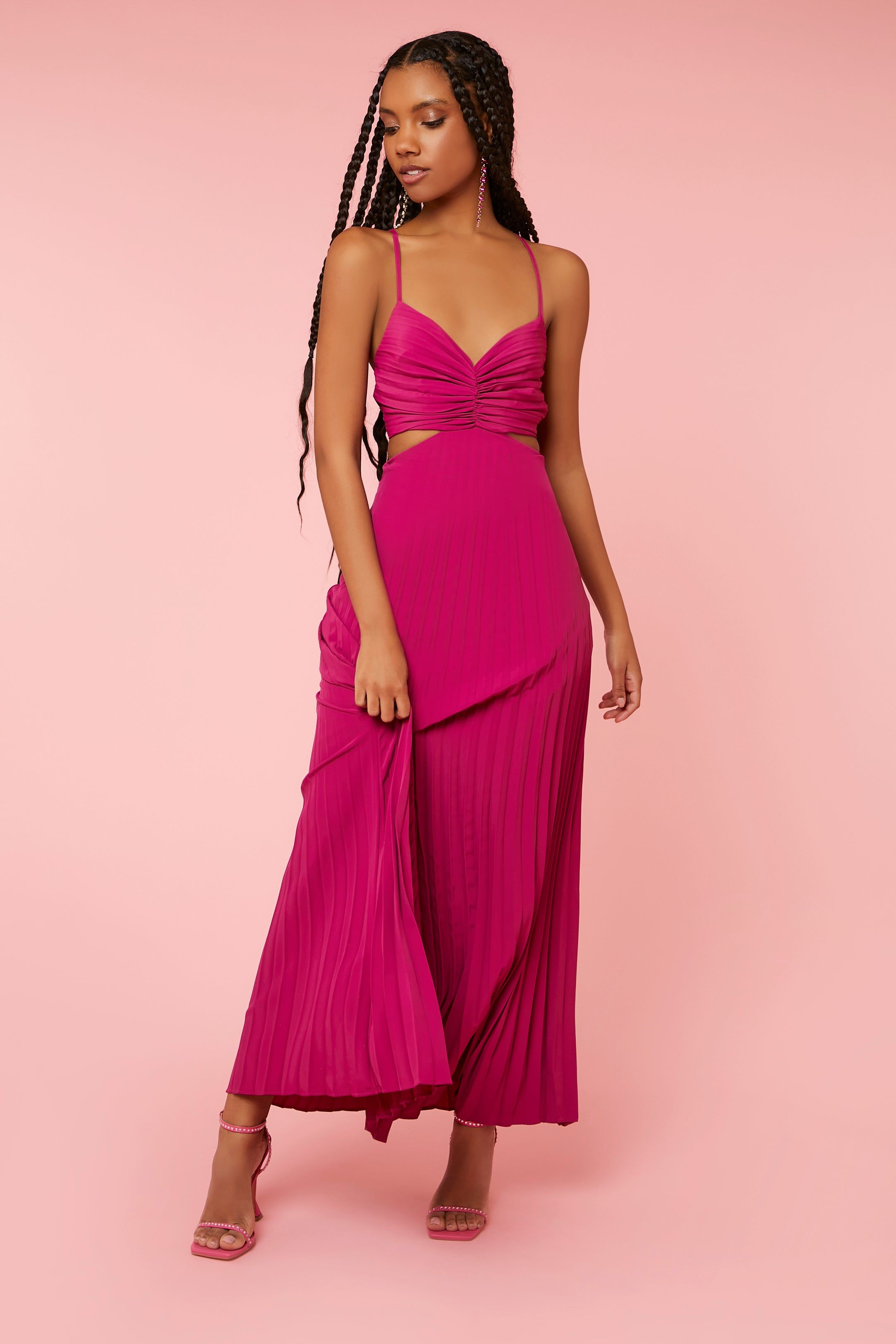 Robe maxi plissée avec découpes sold by Urban Planet product image thumbnail 4