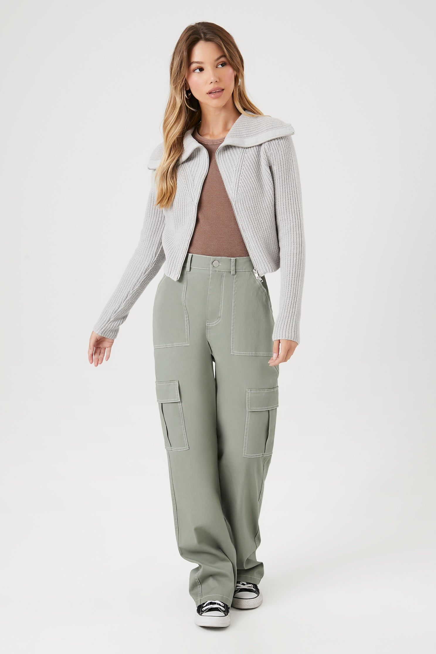 Zip-Up Knit Cardigan sold by Urban Planet product image thumbnail 4