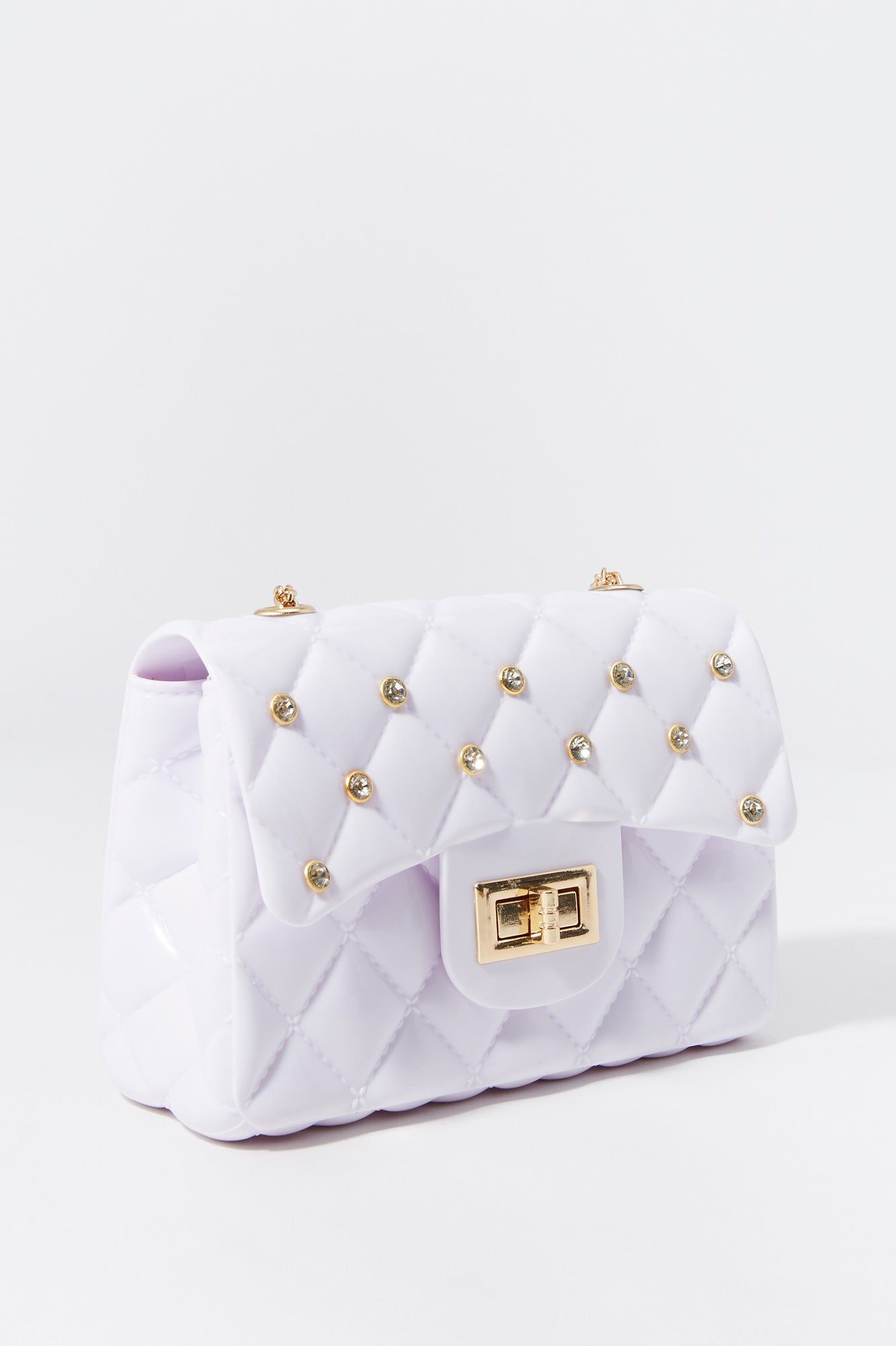 Quilted Jelly Rhinestone Purse sold by Urban Planet product image thumbnail 2