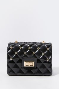 Quilted Jelly Rhinestone Purse sold by Urban Planet