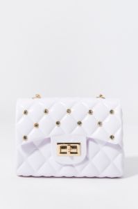 Quilted Jelly Rhinestone Purse sold by Urban Planet