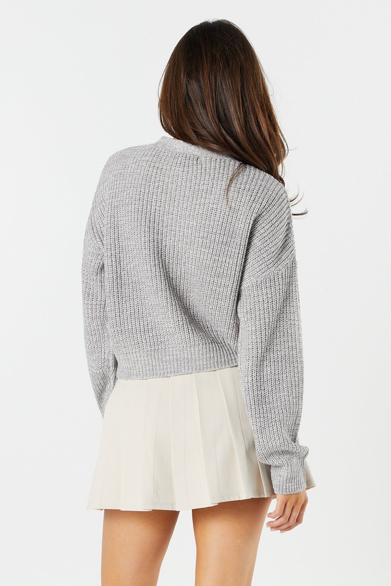 V-Neck Knit Button-Up Cardigan sold by Urban Planet product image thumbnail 2