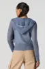 Haut à capuchon en tricot ajouré avec fermeture à glissière sold by Urban Planet