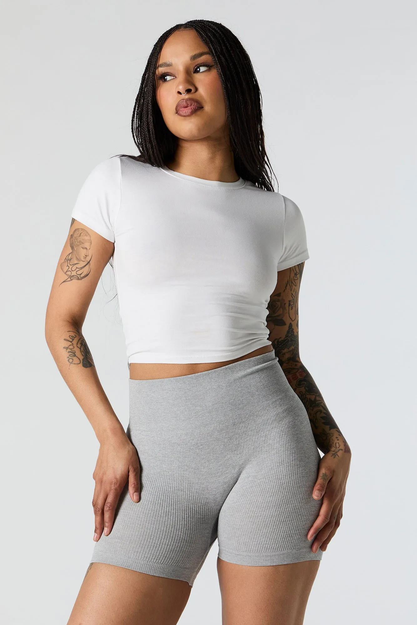 Short de cycliste côtelé sans couture sold by Urban Planet