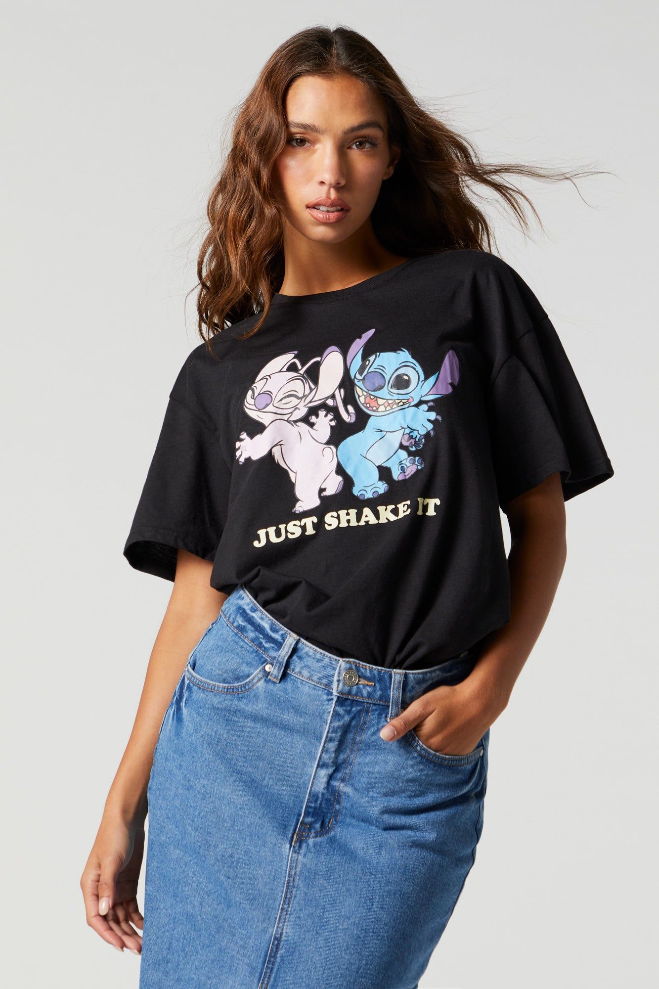 Just Shake It Graphic Boyfriend T-Shirt sold by Urban Planet product image thumbnail 2