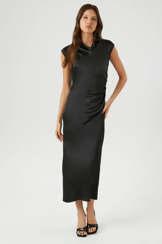 Satin Cowl Neck Midi Dress sold by Urban Planet