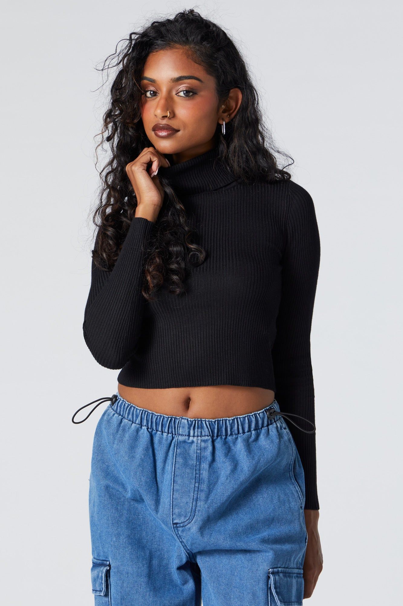 Ribbed Knit Turtleneck Sweater sold by Urban Planet