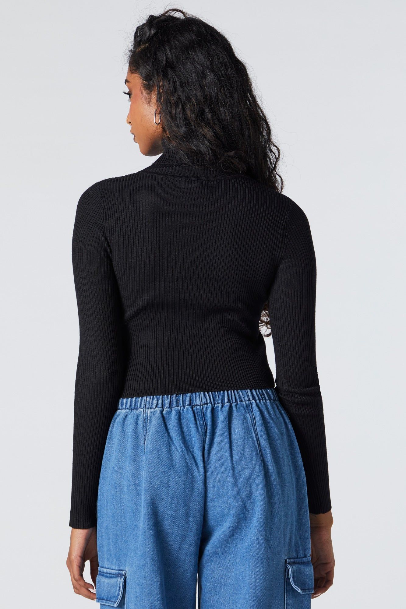 Ribbed Knit Turtleneck Sweater sold by Urban Planet product image thumbnail 2