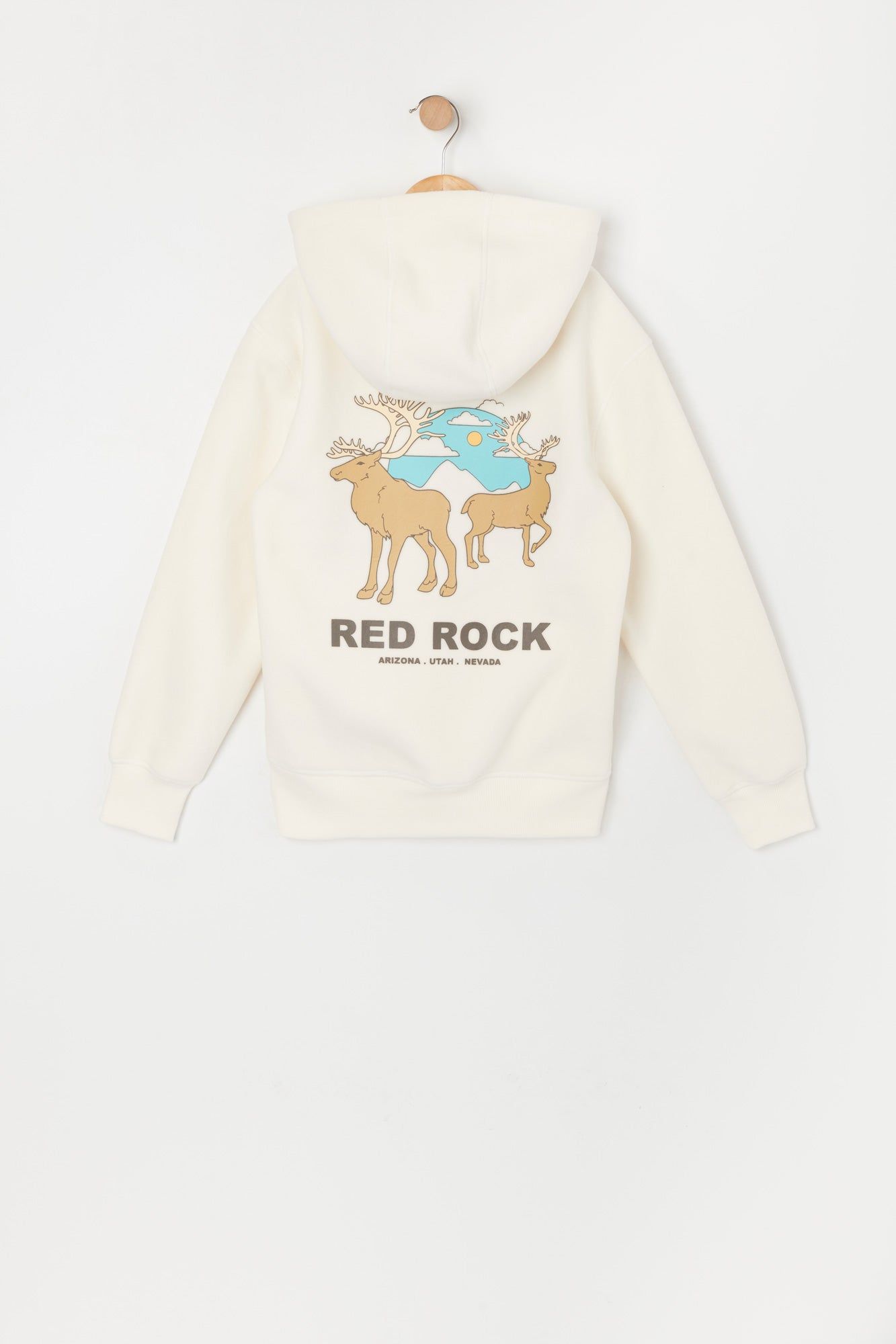 Boys Red Rock Graphic Polar Fleece Hoodie sold by Urban Planet product image thumbnail 2