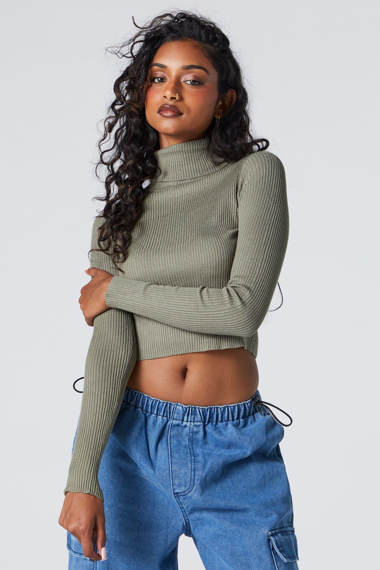 Ribbed Knit Turtleneck Sweater sold by Urban Planet product image thumbnail 4