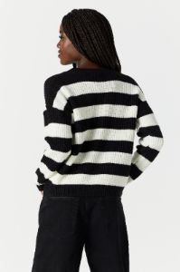 Striped Crewneck Knit Sweater sold by Urban Planet