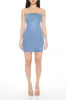 Rhinestone Denim Strapless Mini Dress sold by Urban Planet
