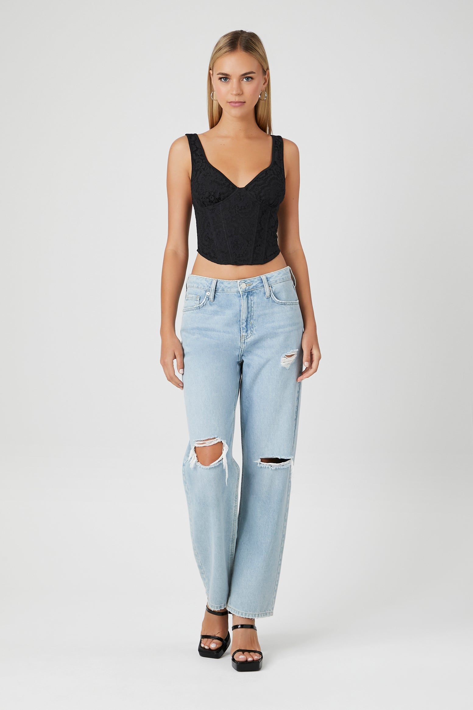 Lace Corset Crop Top sold by Urban Planet product image thumbnail 3