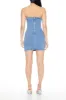 Rhinestone Denim Strapless Mini Dress sold by Urban Planet