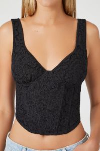 Lace Corset Crop Top sold by Urban Planet