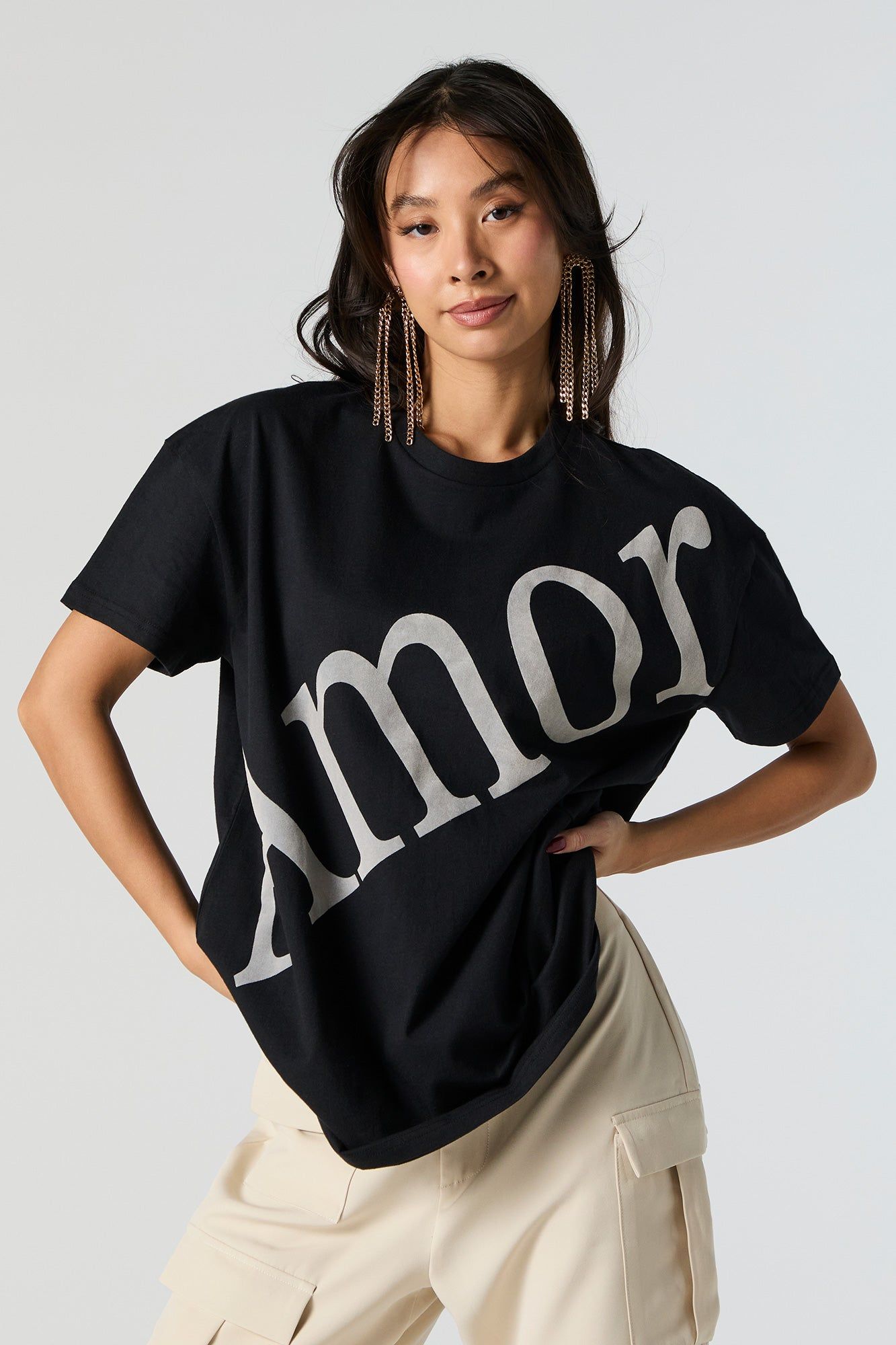 Miss Trouble Graphic Oversized T-Shirt sold by Urban Planet product image thumbnail 4